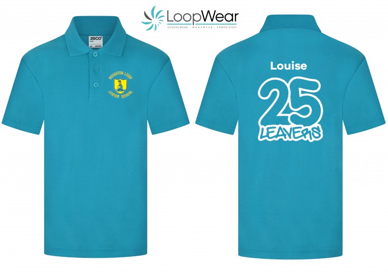 Boughton Leigh Junior Year 6 Leavers Polo Shirt 25 - Turquoise