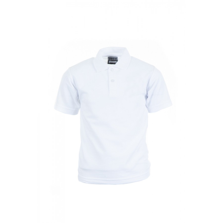 White Heavyweight Polo Shirt | General Schoolwear| Loop
