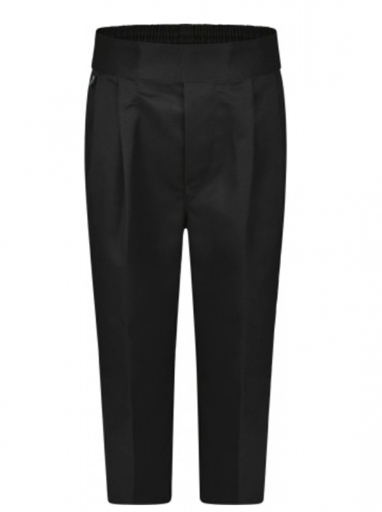 Boys Black Pull On Trousers