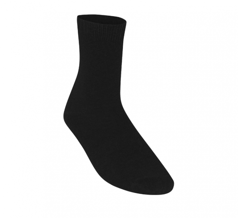 Black Unisex Smooth Knit Ankle Socks (pack of 5) | General Schoolwear ...